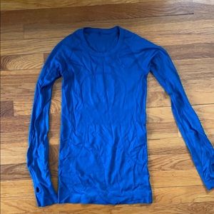 Blue Lululemon Long Sleeve Thermal